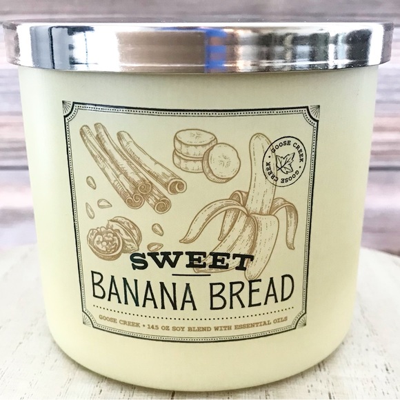 GooseCreek Other - 40+ Hrs Sweet Banana Bread 3 Wick Candle